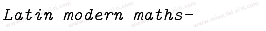 Latin modern maths字体转换